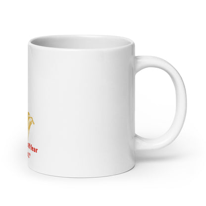 walk in faith White glossy mug