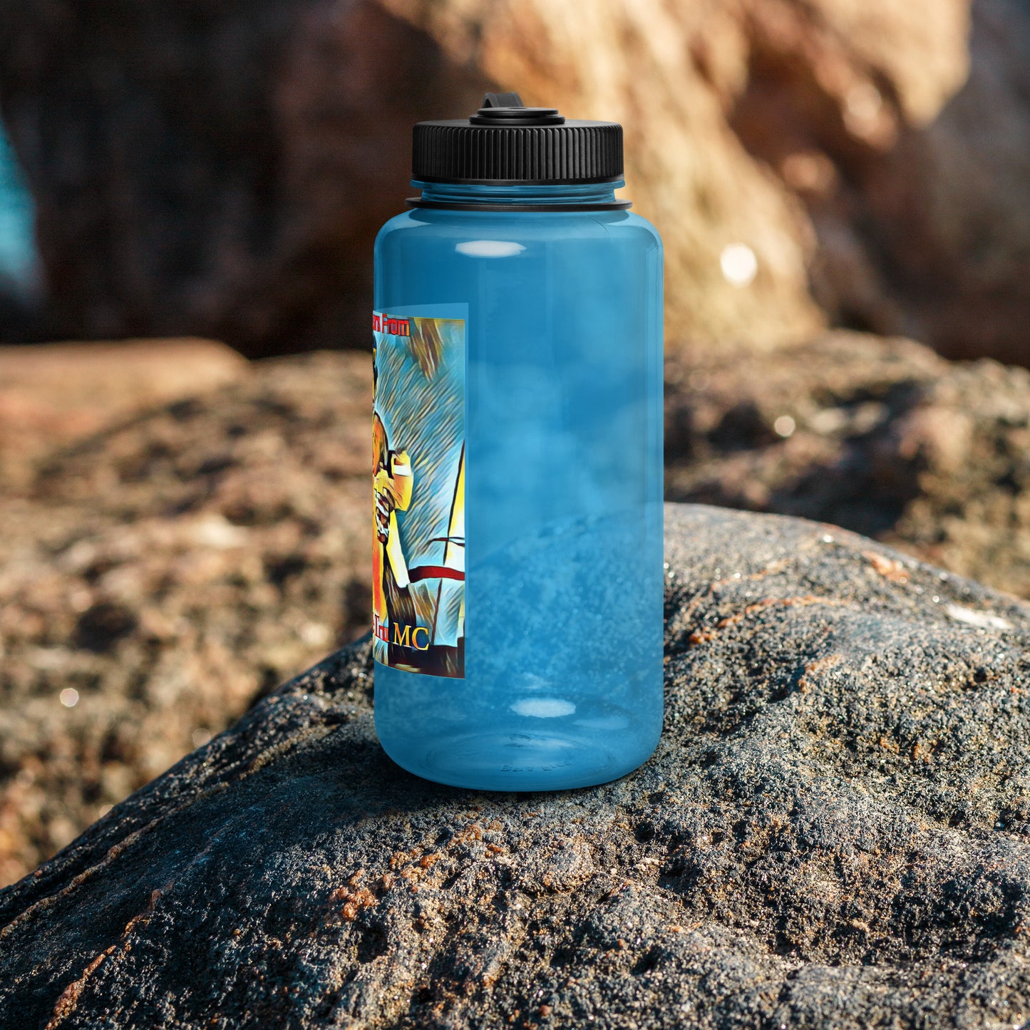 Blood Sweat & Tears from Dirt 2 Glory Wide mouth plastic water bottle