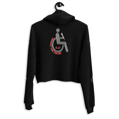 the struggle is real but necessary Crop Hoodie