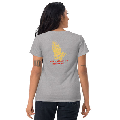 Faith over fear Women's short sleeve t-shirt