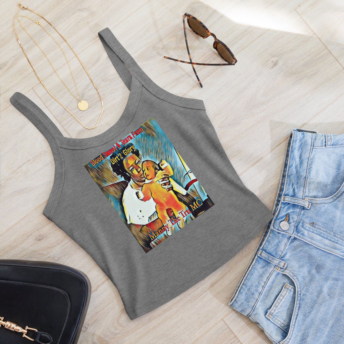 Blood Sweat & Tears from Dirt 2 Glory Women’s micro-rib tank top