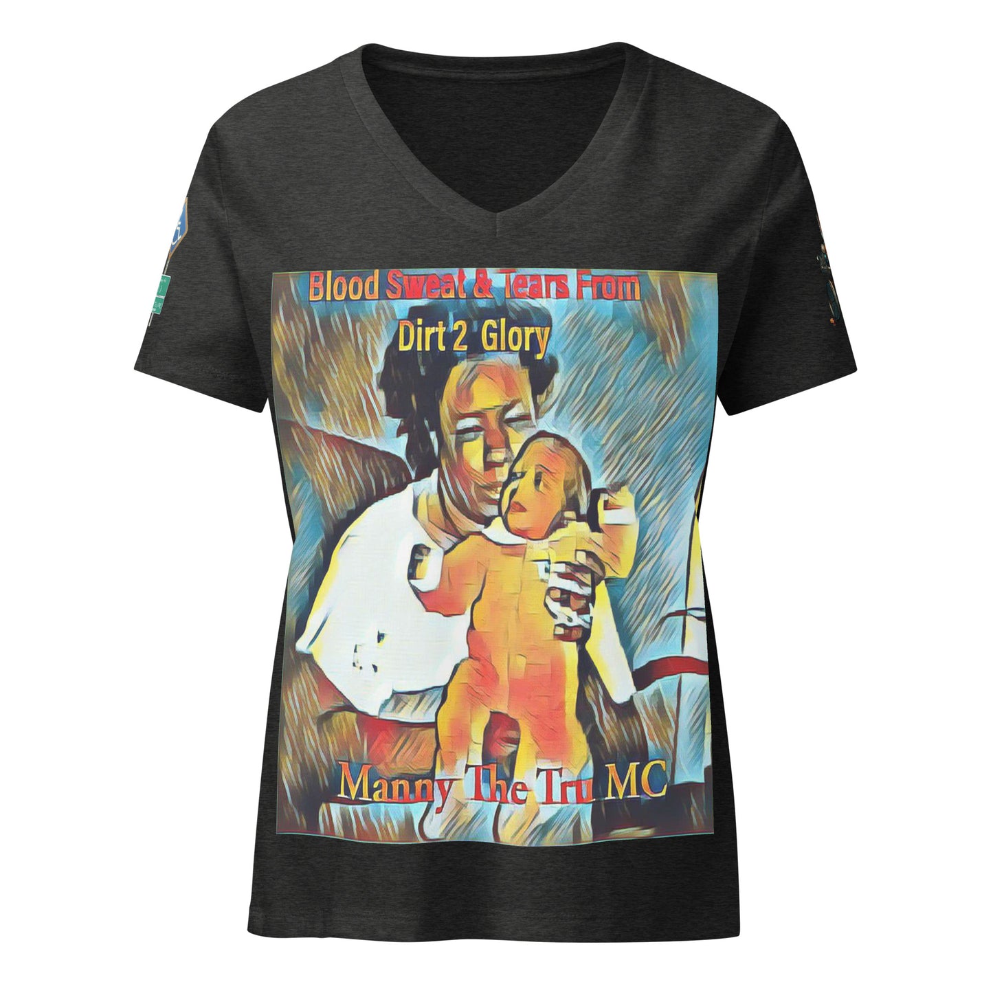 Blood Sweat & Tears from Dirt 2 Glory Women’s relaxed v-neck t-shirt