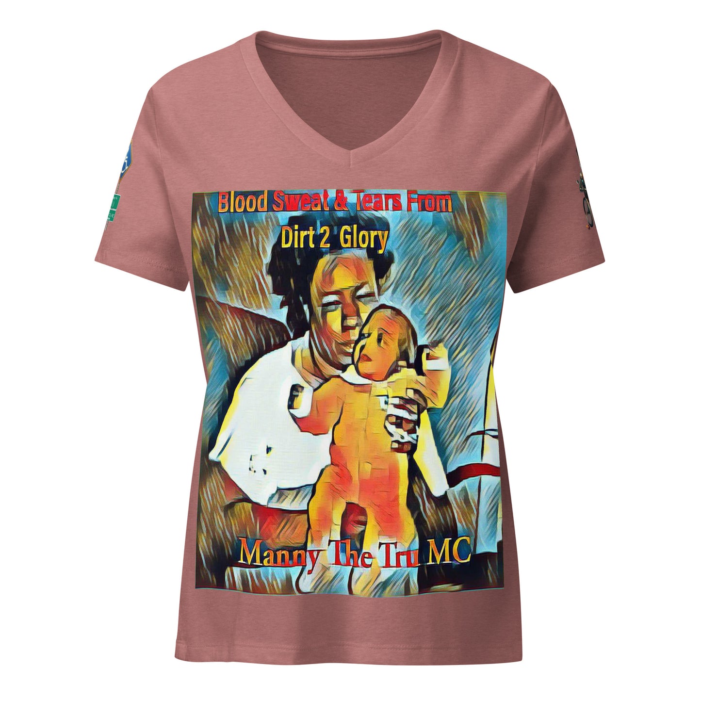Blood Sweat & Tears from Dirt 2 Glory Women’s relaxed v-neck t-shirt