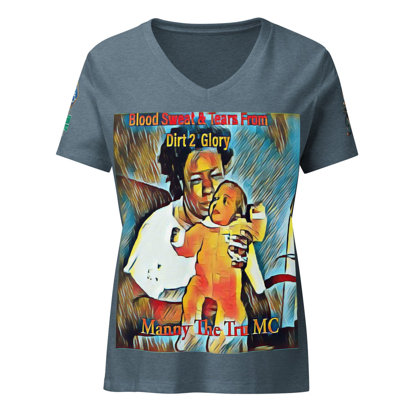 Blood Sweat & Tears from Dirt 2 Glory Women’s relaxed v-neck t-shirt