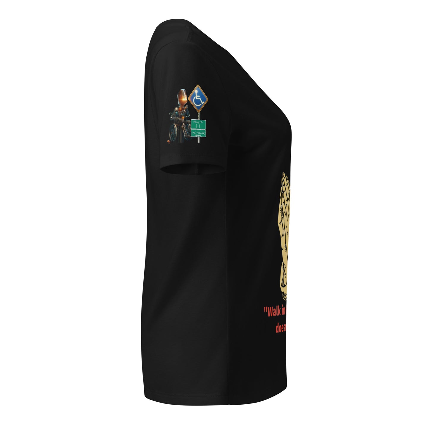 walk in faith Women’s relaxed v-neck t-shirt