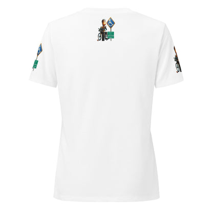 walk in faith Women’s relaxed v-neck t-shirt