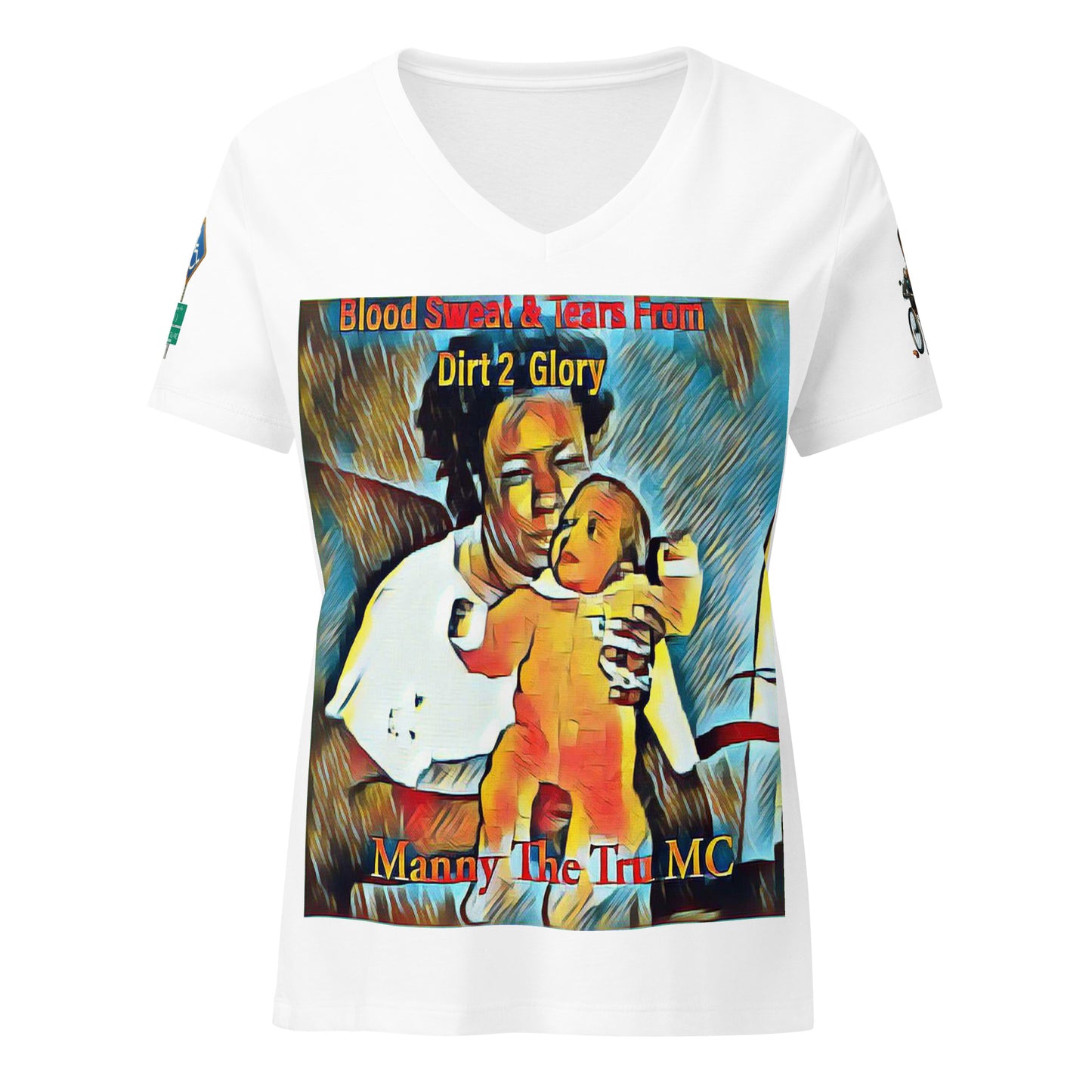 Blood Sweat & Tears from Dirt 2 Glory Women’s relaxed v-neck t-shirt