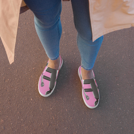 THE TRU MC Pretty in Pink Edition Women’s slip-on canvas shoes